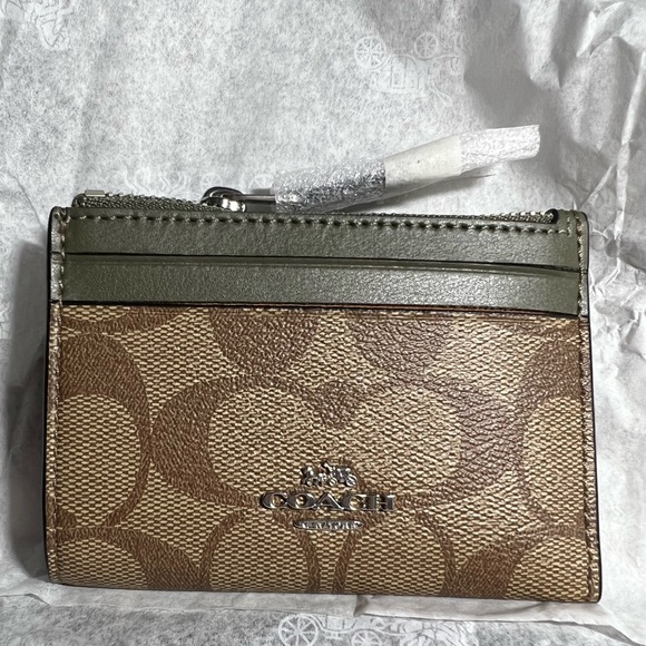*NWT* Coach Mini Skinny Id Case In Signature Canvas - Picture 6 of 6